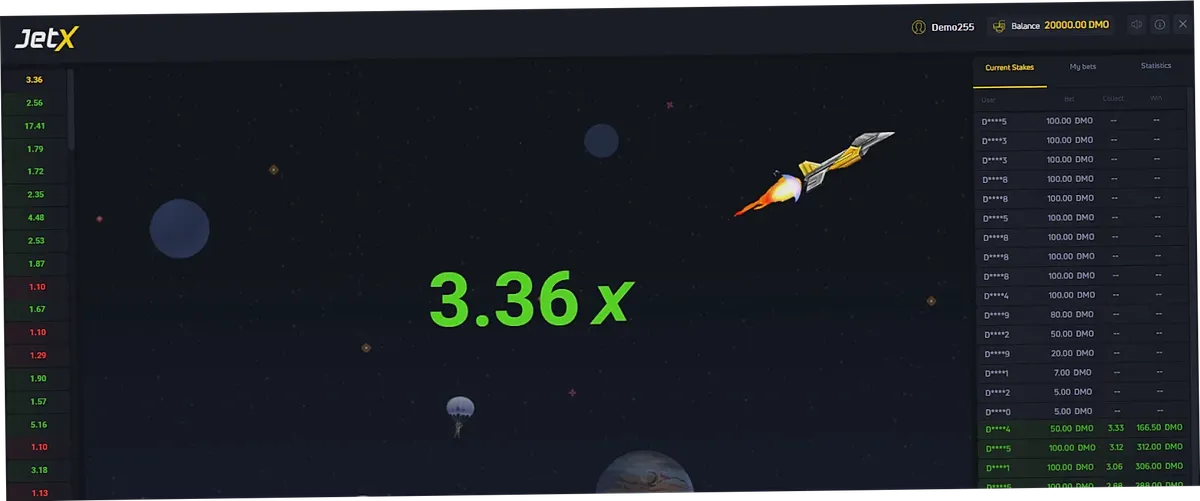 JetX Demo Modus